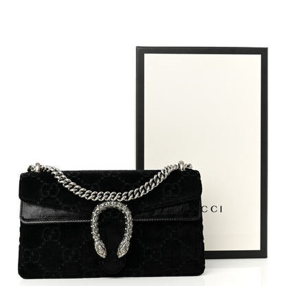 Gucci Velvet Skipper Crystal GG Monogram Small Dionysus Shoulder Bag Black Black Diamond 11 of 11