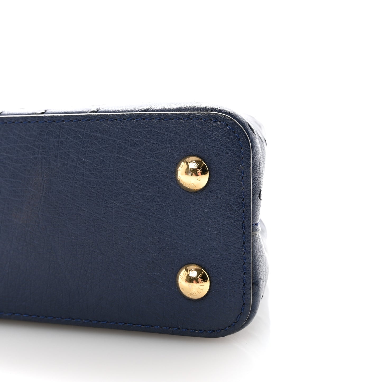 Ostrich Capucines Mini Indigo