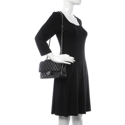 Chanel Caviar Quilted Medium Double Flap Black 2 of 9
