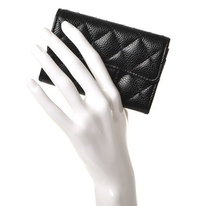 Chanel Caviar Quilted Flap Card Holder Black 2 of 9