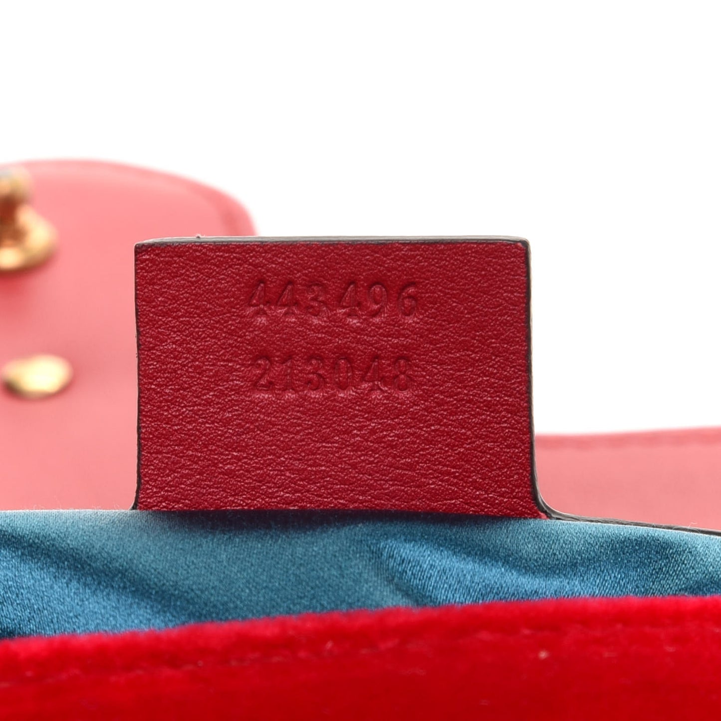 Velvet Matelasse Medium GG Marmont Shoulder Bag Hibiscus Red