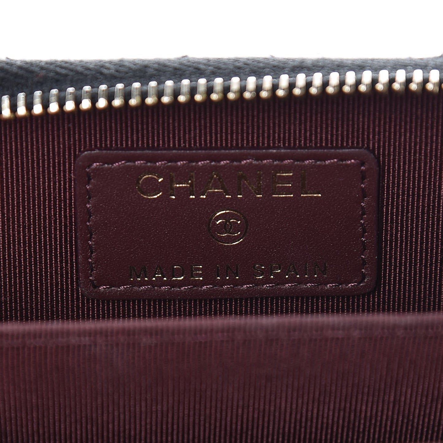 Caviar Quilted Zip Coin Purse Black