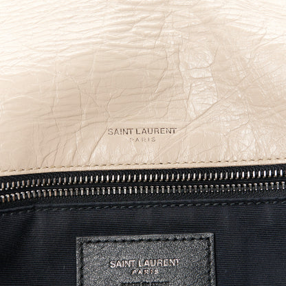 Saint Laurent Crinkled Calfskin Matelasse Monogram Medium Niki Chain Satchel Light Taupe 6 of 11
