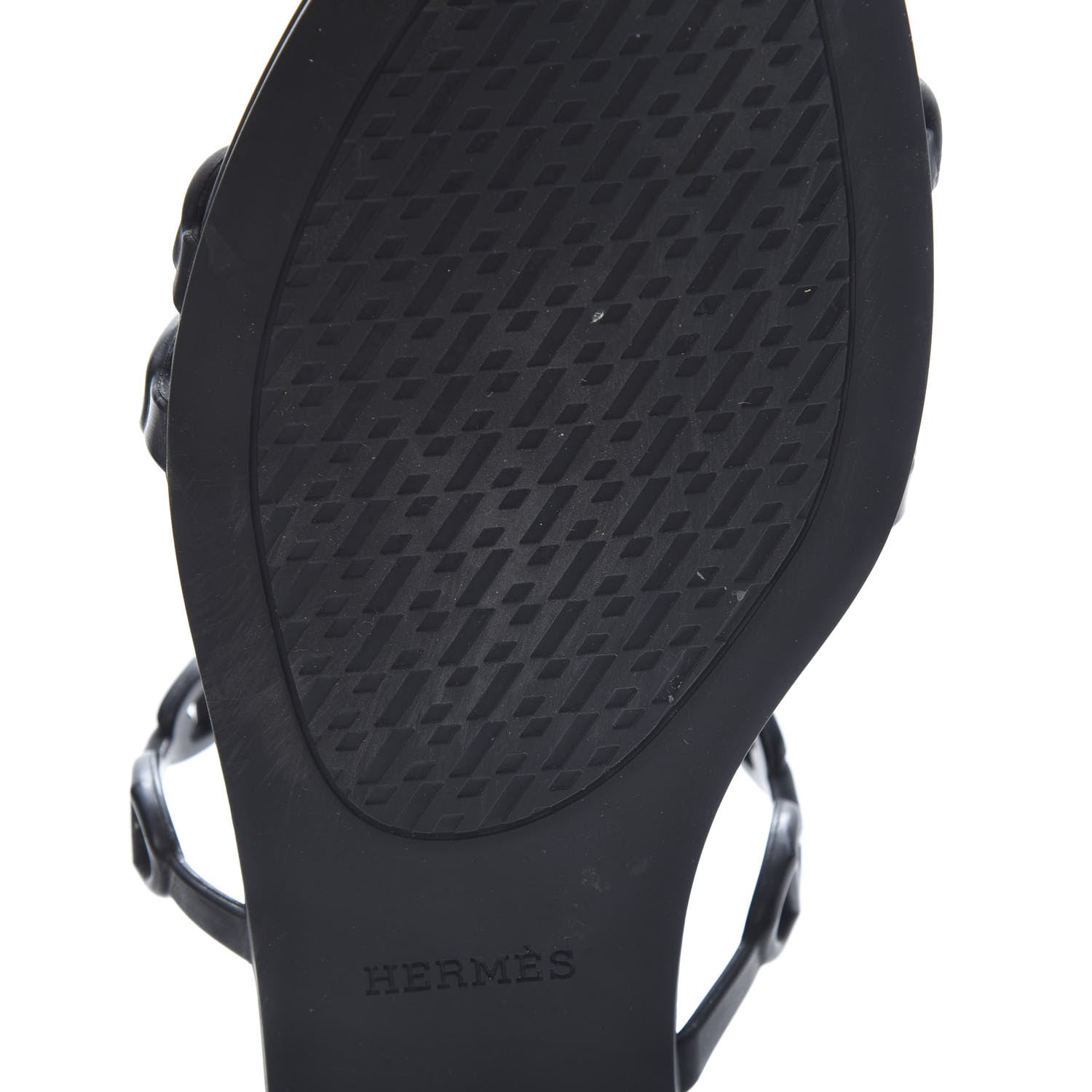 Hermes Rubber Chaine d'Ancre Rivage Sandals 38 Black 12 of 13
