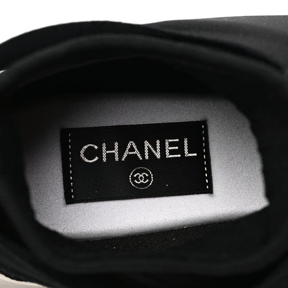 Chanel Stretch Fabric Womens CC Sneakers 40 Black 8 of 10