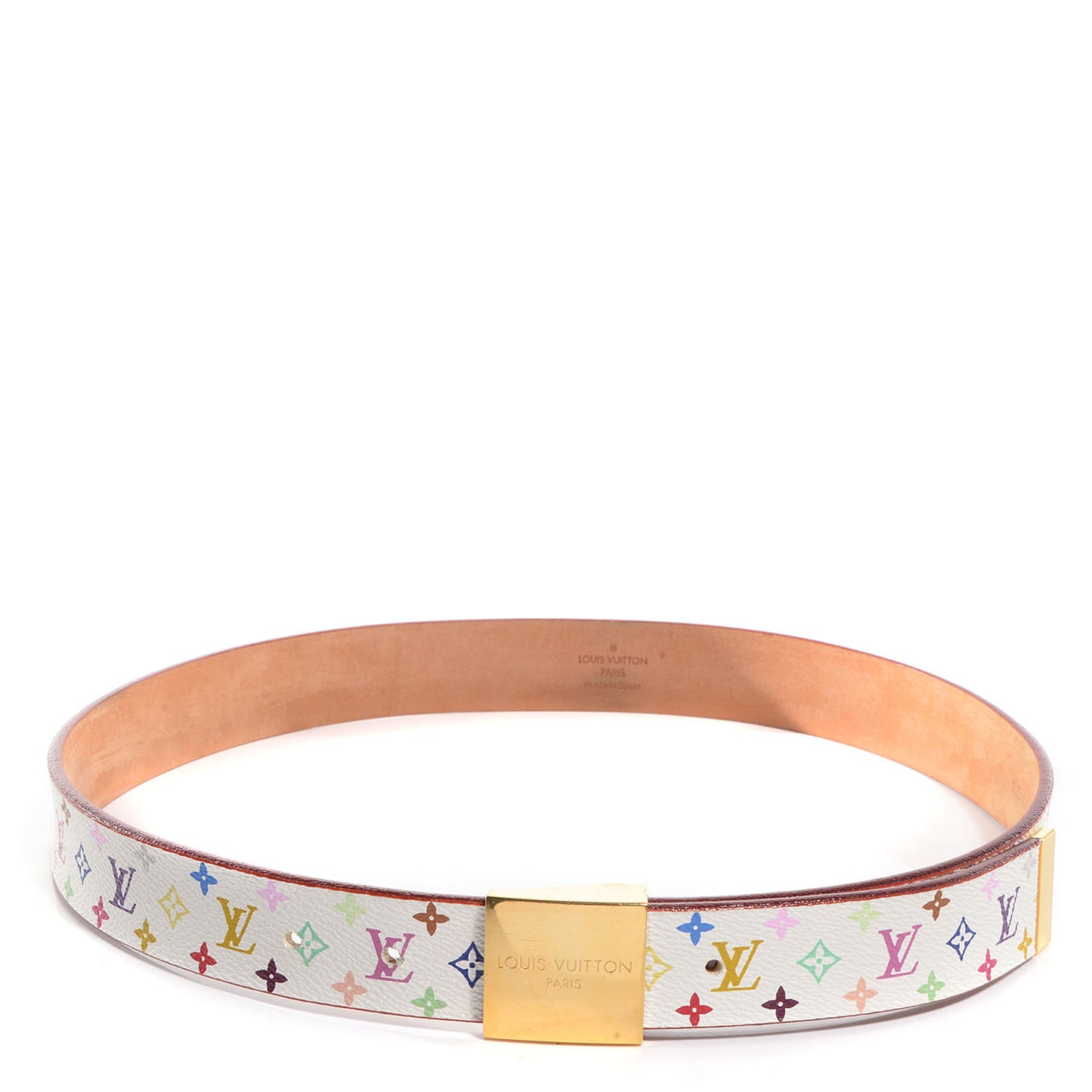 Square Buckle Belt White 80 32
