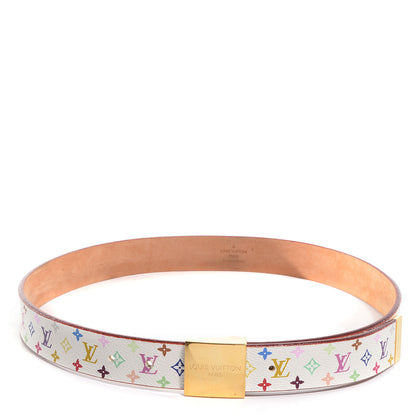 Louis Vuitton Square Buckle Belt White 80 32 3 of 8