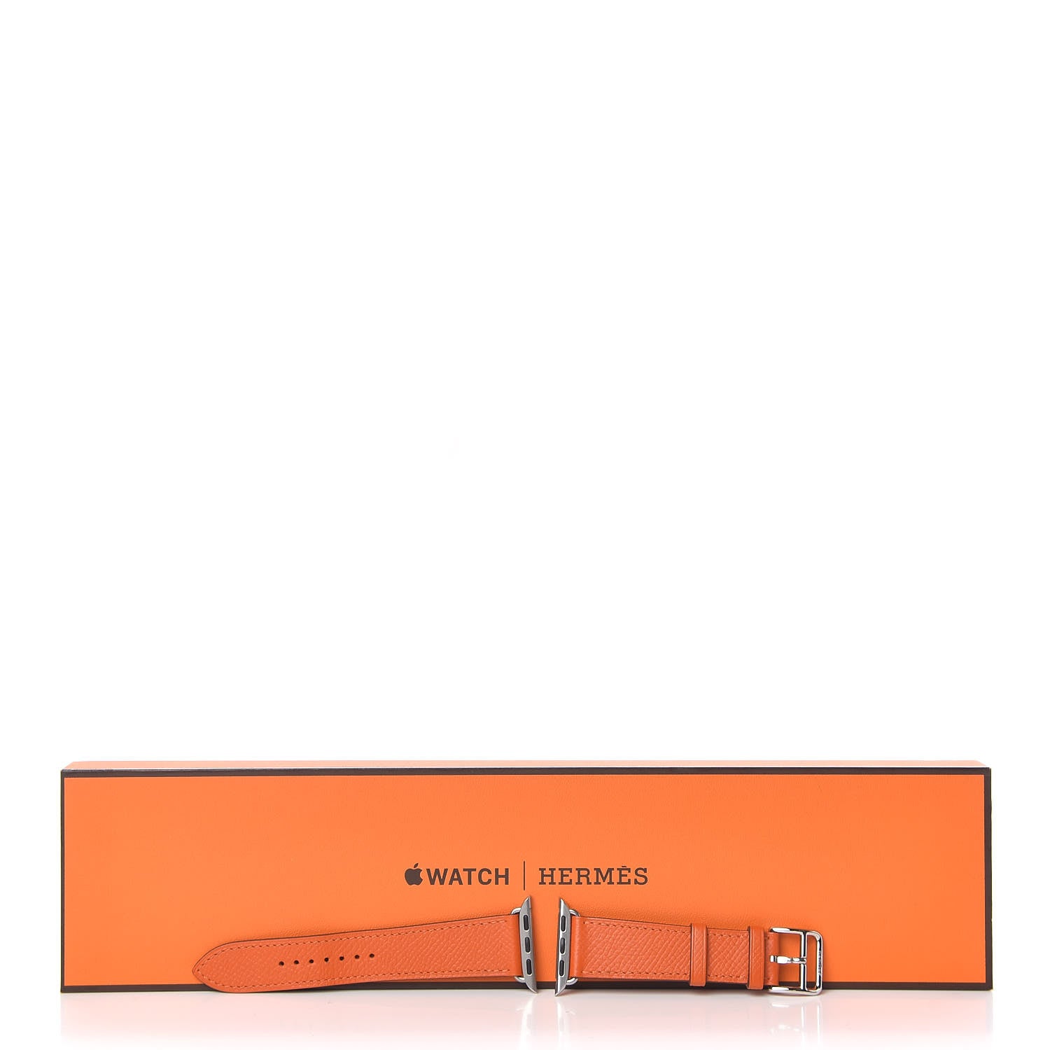 Hermes Epsom 40mm Apple Watch Single Tour Band Orange 5 of 5