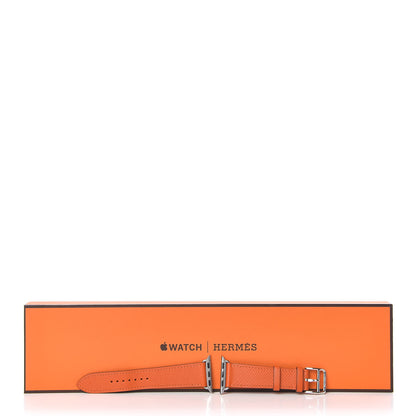 Hermes Epsom 40mm Apple Watch Single Tour Band Orange 5 of 5