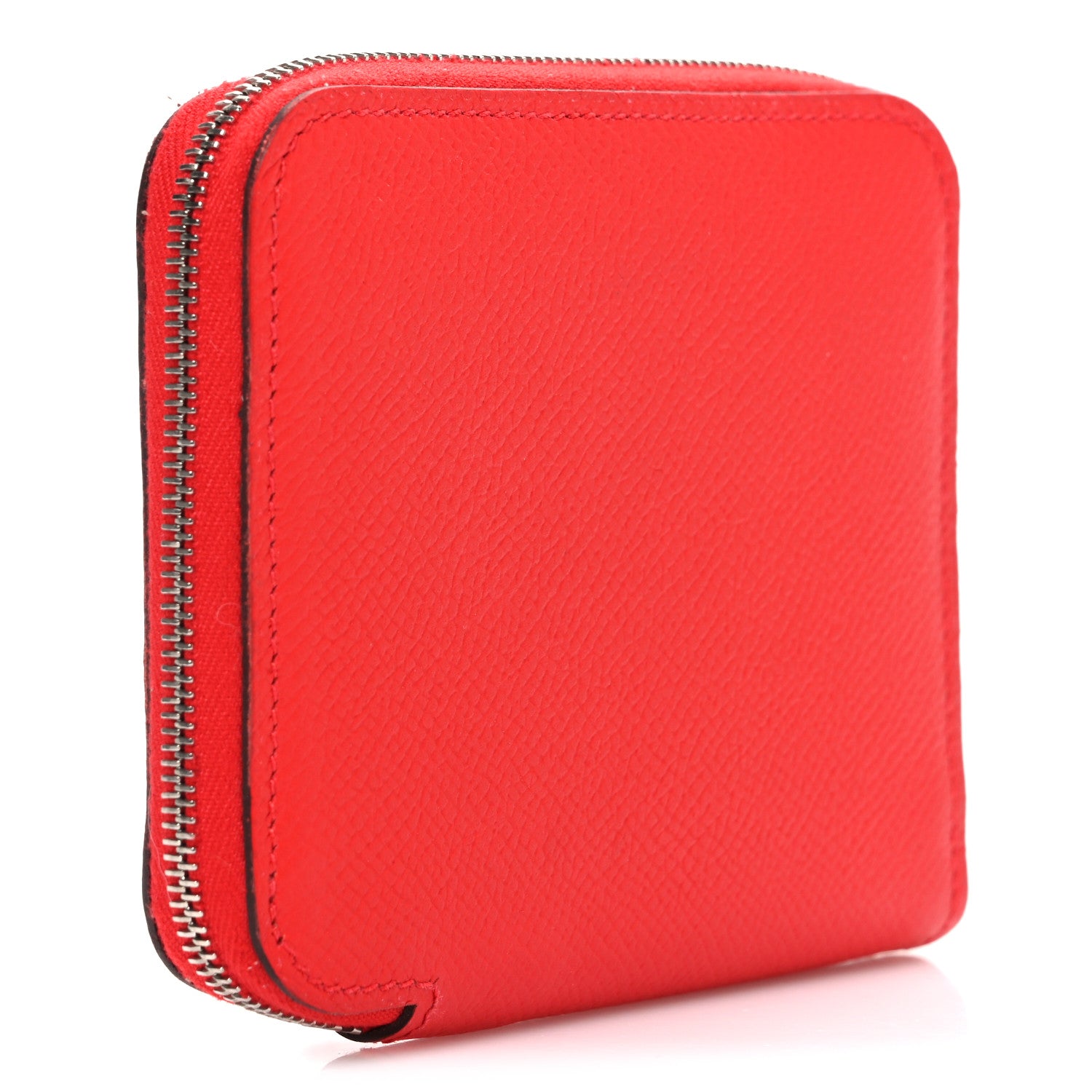Hermes Epsom Silk'in Compact Wallet Vermillon 3 of 7