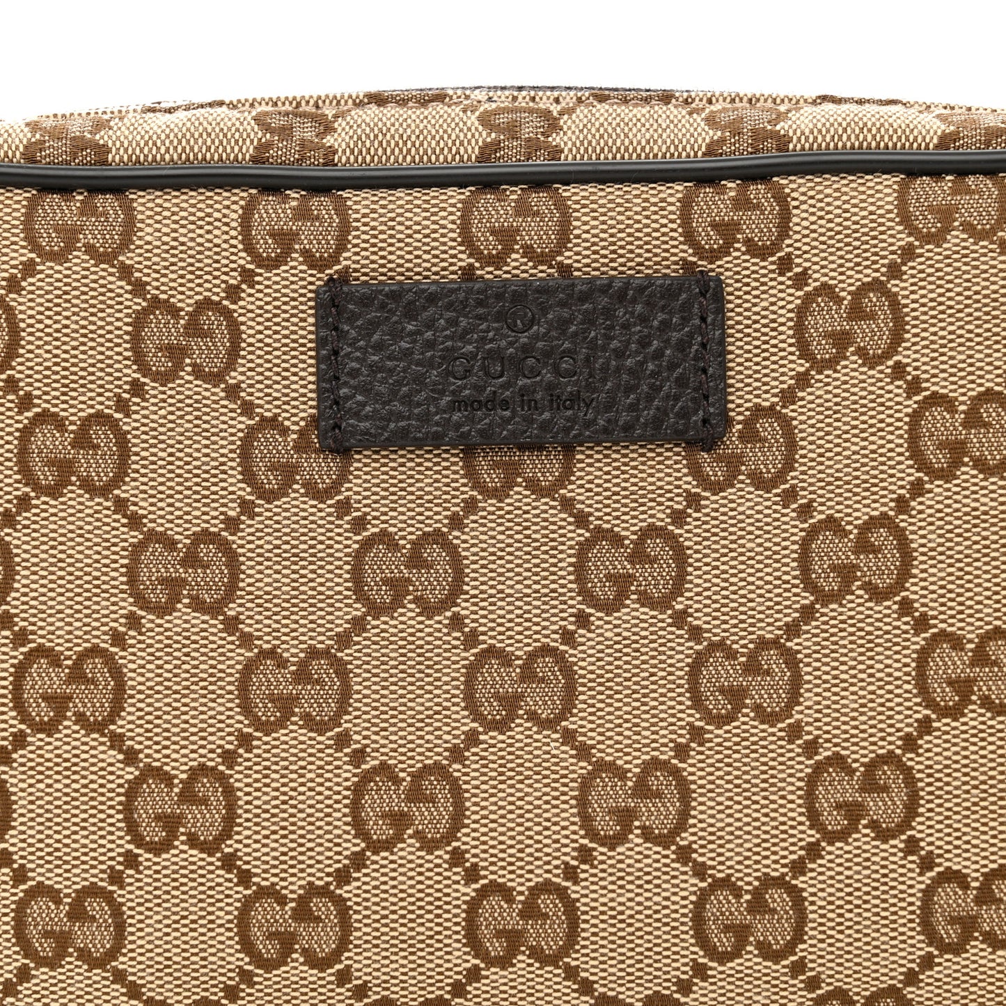 Monogram Dollar Calfskin Belt Bag Beige Ebony Testa di Moro Marrone Scuro