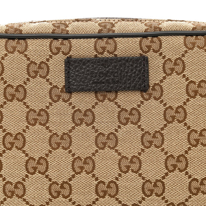 Gucci Monogram Dollar Calfskin Belt Bag Beige Ebony Testa di Moro Marrone Scuro 9 of 11
