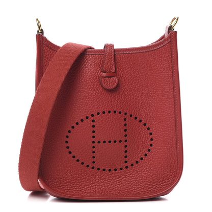 Hermes Taurillon Clemence Evelyne TPM Rouge Casaque 1 of 11