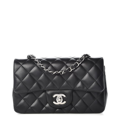 Chanel Lambskin Quilted Mini Rectangular Flap Black 1 of 10