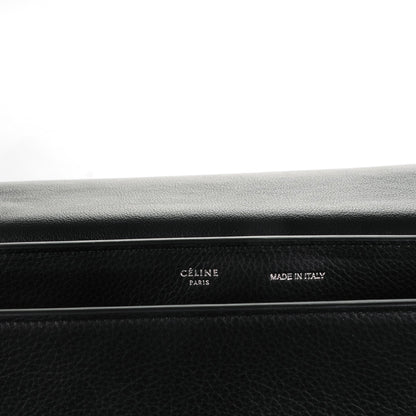 Celine Drummed Calfskin Suede Large Trapeze Black 6 of 8