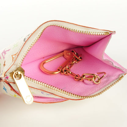 Louis Vuitton Monogram Multicolor Key Pouch White Litchi 10 of 16