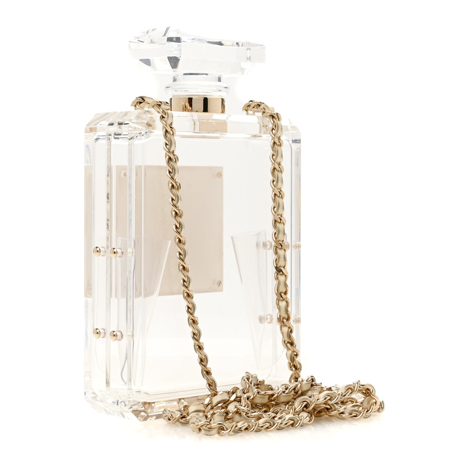 Chanel Transluscent Plexiglass Perfume Bottle Clutch 3 of 11