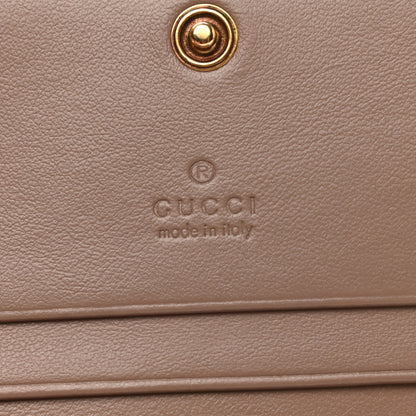 Gucci Calfskin Matelasse GG Marmont Card Case Wallet Porcelain Rose 6 of 8