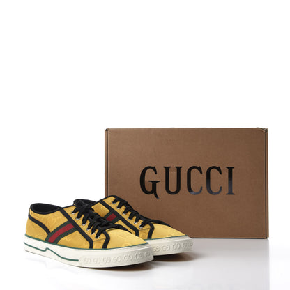Gucci Econyl Nylon Web Monogram Off The Grid Mens 1977 Tennis Sneakers 11 Crop Black 9 of 9