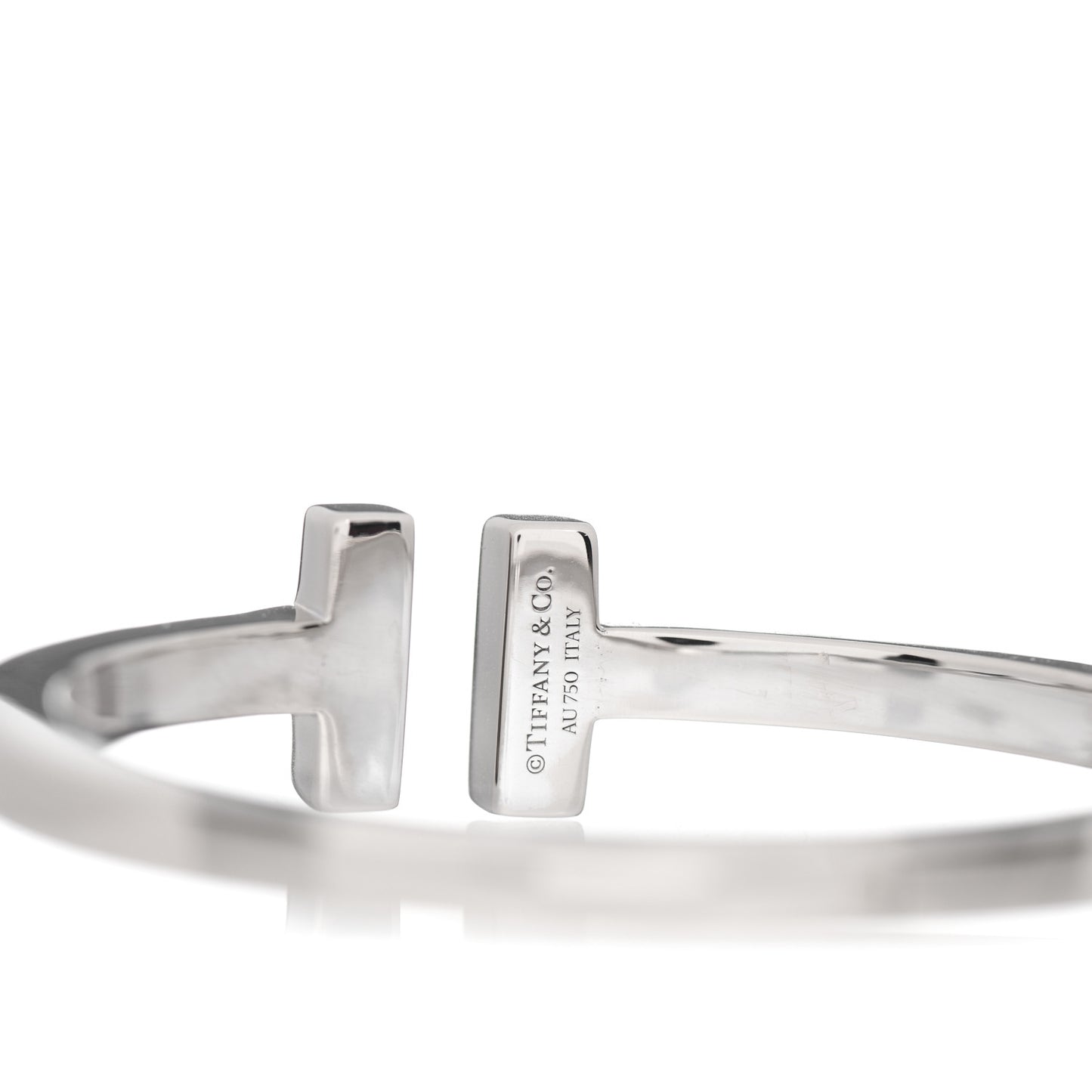 18K White Gold Diamond T Square Pave Bracelet