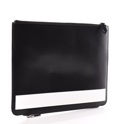 Givenchy Calfskin Large Double Zip Pouch Black White 3 of 7