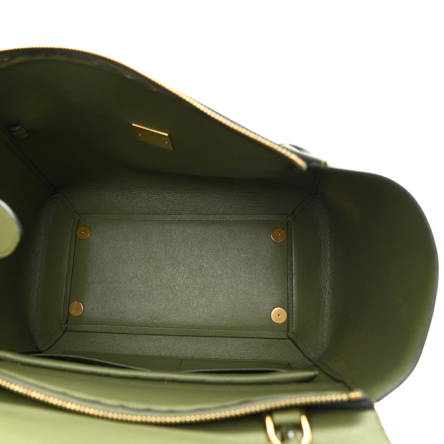 Baby Grained Calfskin Mini Belt Bag Green