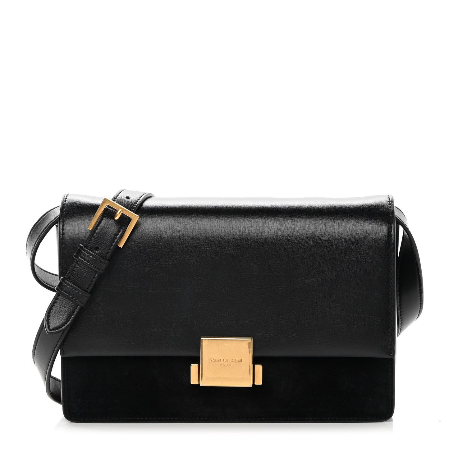 Smooth Calfskin Suede Medium Bellechasse Black