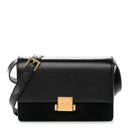 Saint Laurent Smooth Calfskin Suede Medium Bellechasse Black 1 of 14