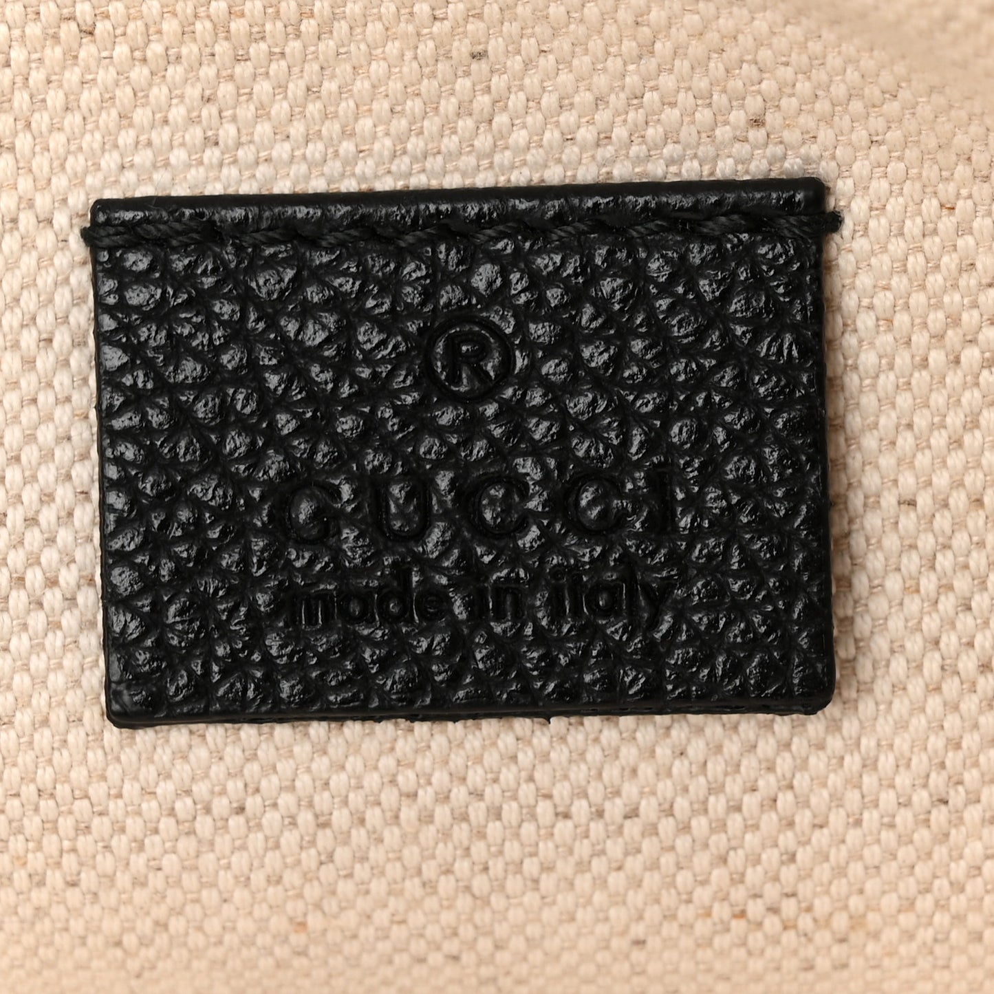 Pebbled Calfskin Logo Wristlet Black