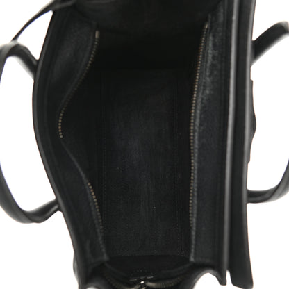 Celine Drummed Calfskin Nano Luggage Black 5 of 12