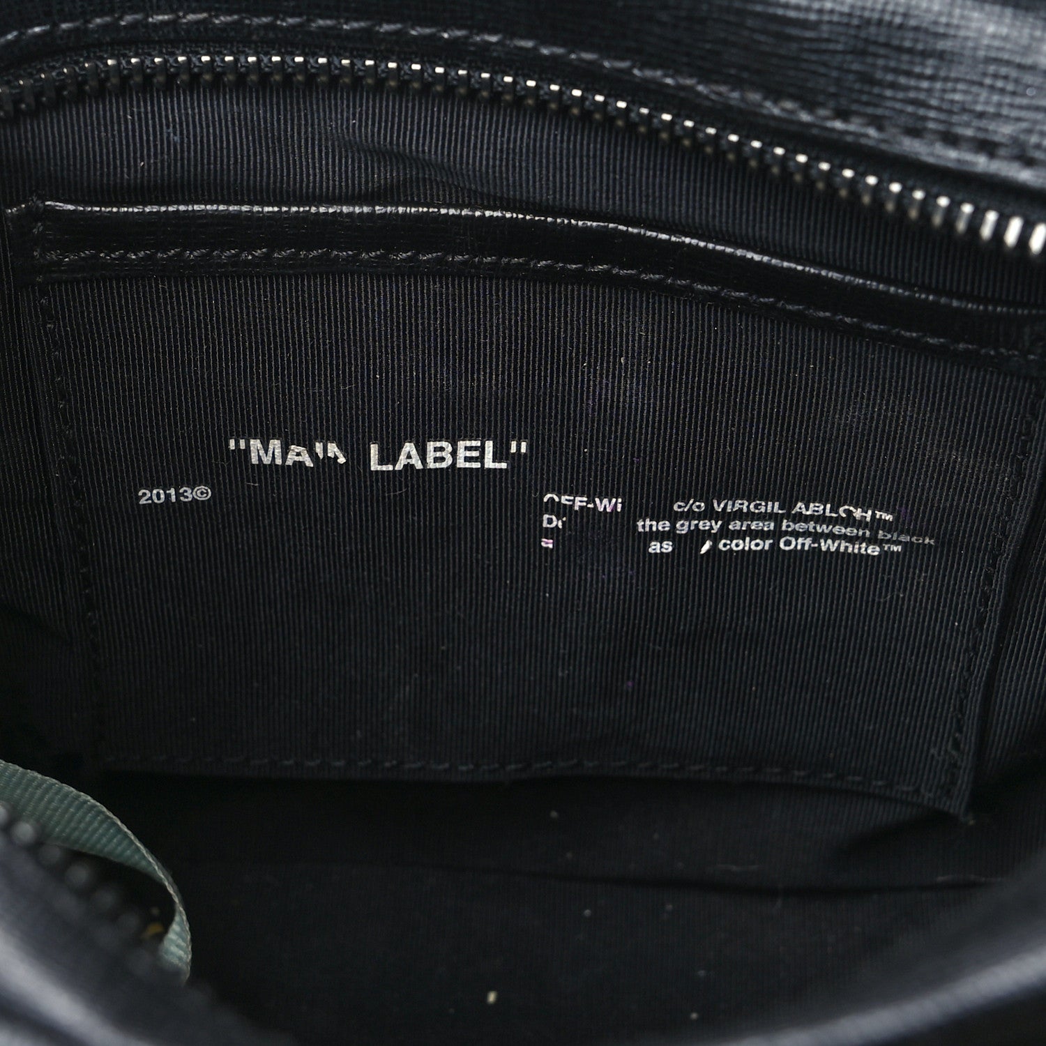 Off-White Saffiano Striped Diag Camera Bag Black White 6 of 10