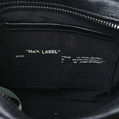 Off-White Saffiano Striped Diag Camera Bag Black White 6 of 10