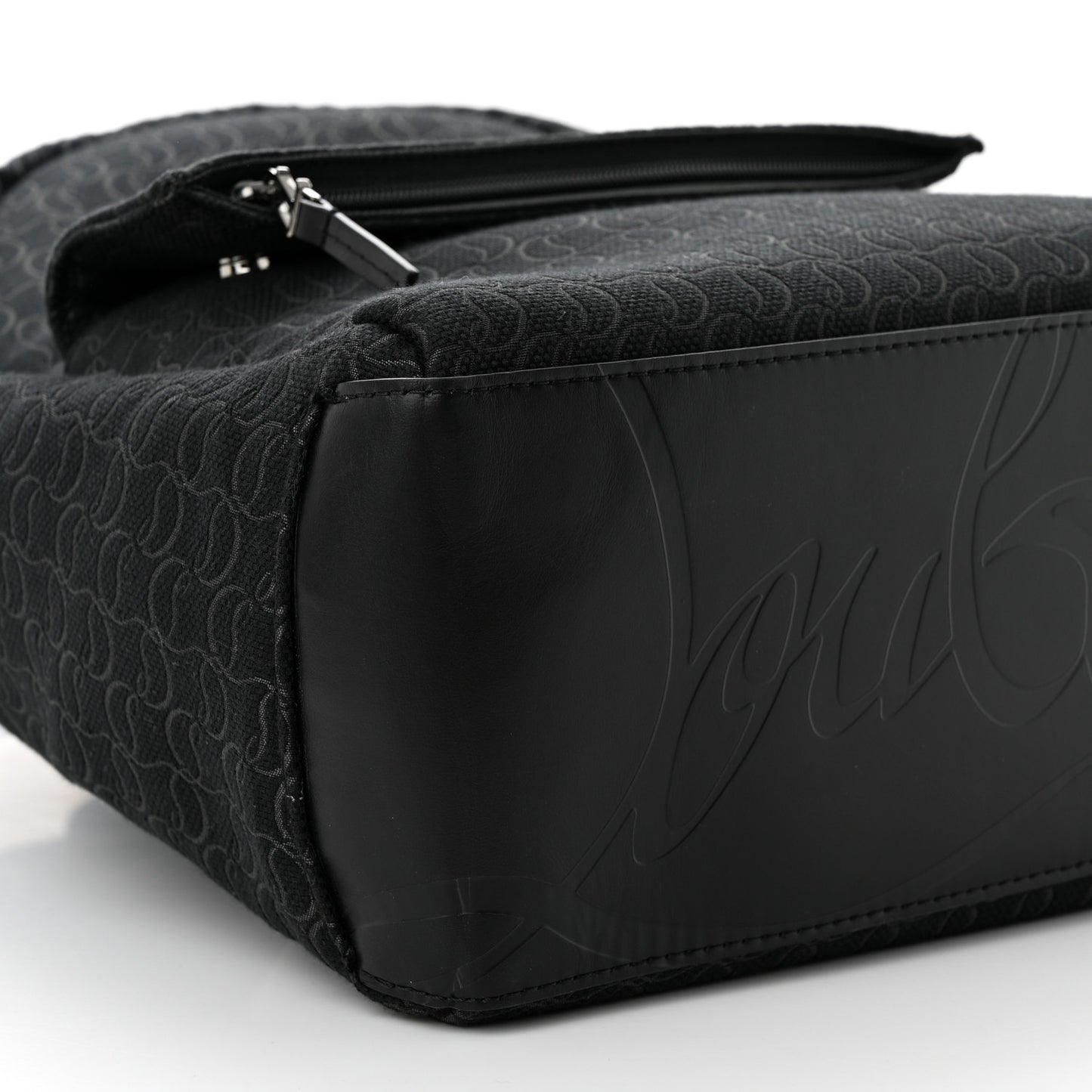 CHRISTIAN LOUBOUTIN Monogram Print Backpack Black