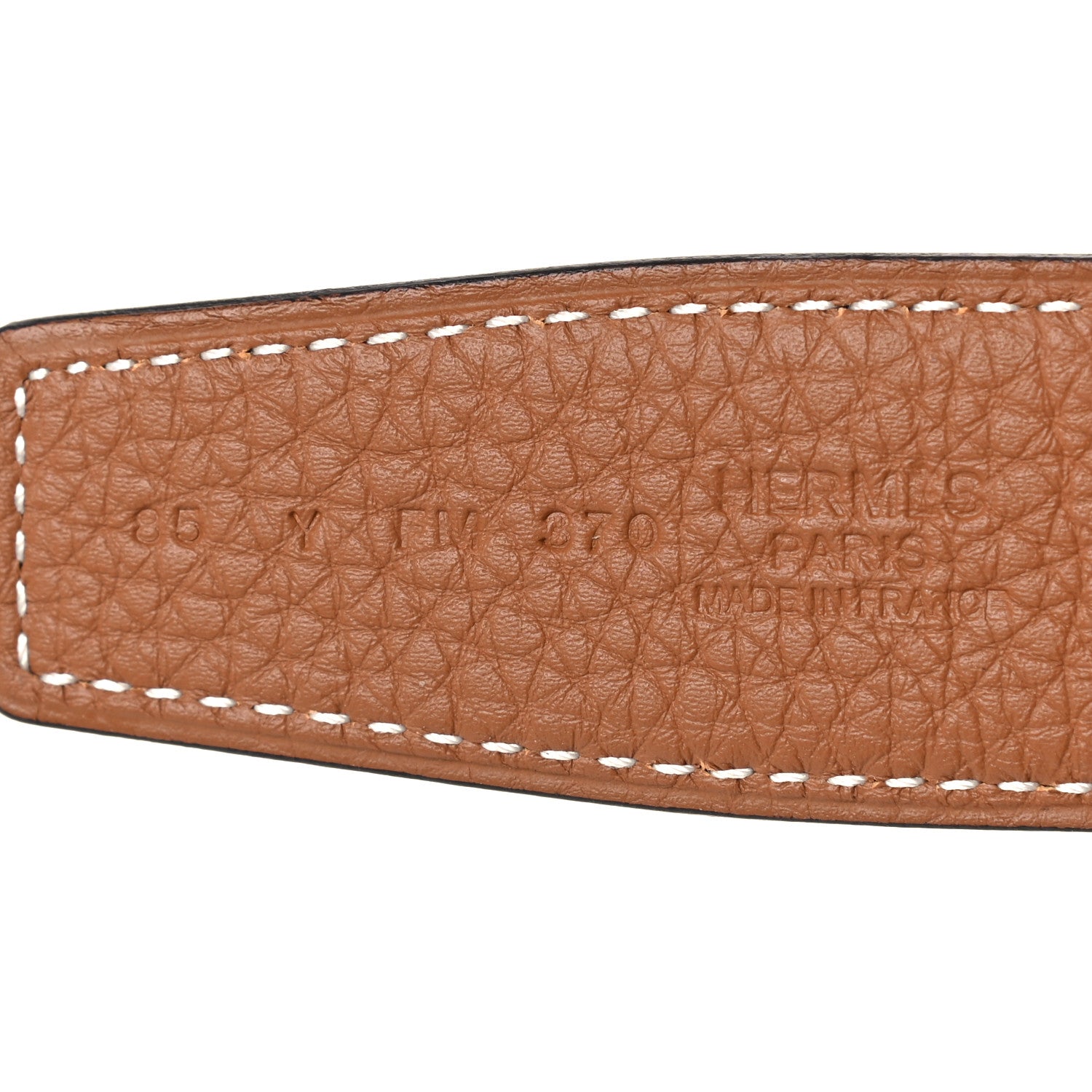 Hermes Box Togo 32mm Belt Strap 85 Black Gold 3 of 4