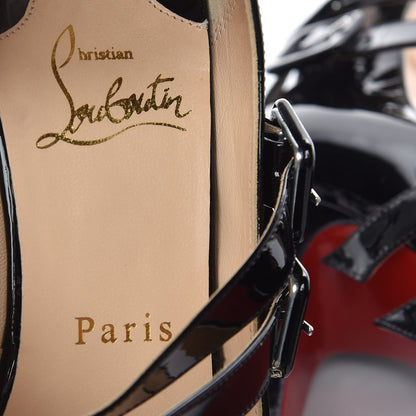 Christian Louboutin Patent Differa 140 Platform Sandals 37.5 Black 8 of 8