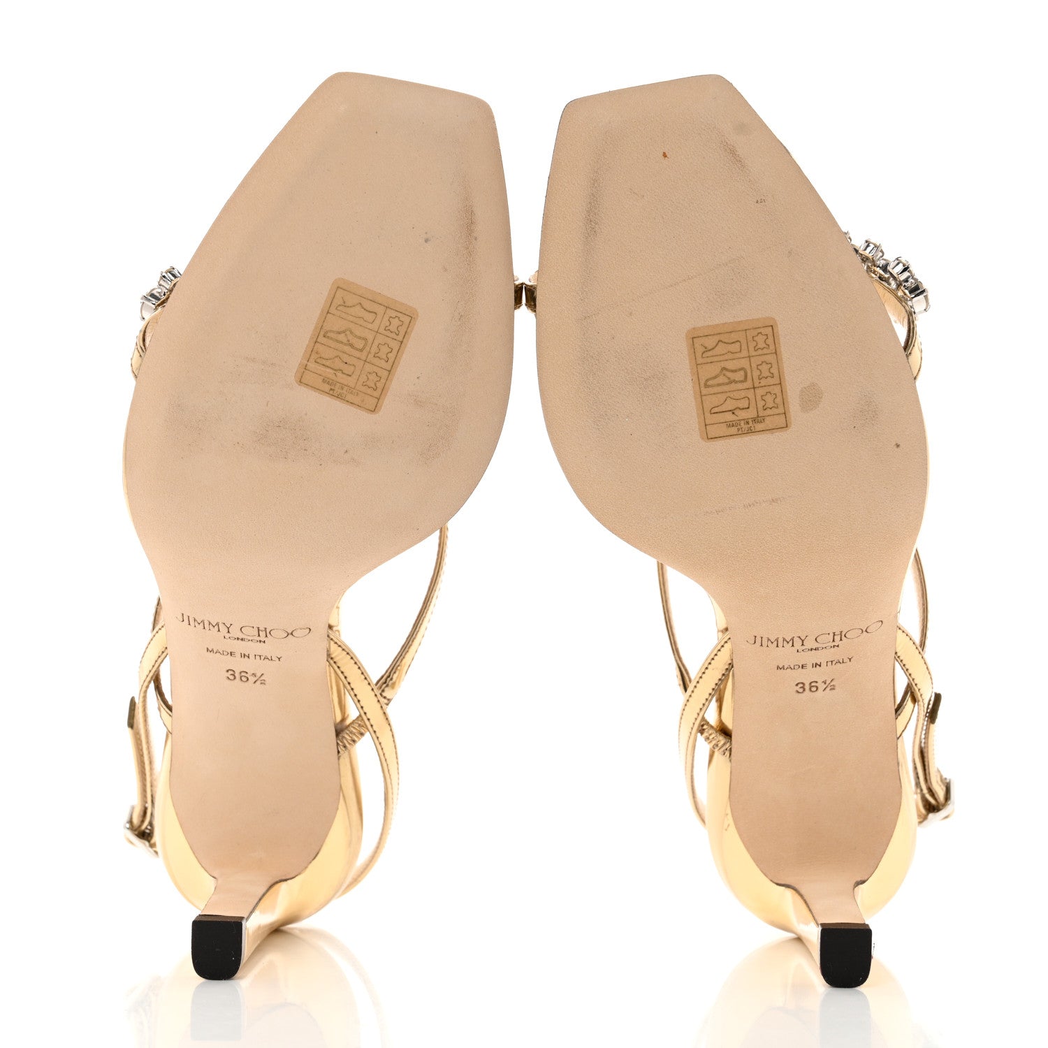 Jimmy Choo Nappa Meira 85 Pumps 37 Gold 5 of 8