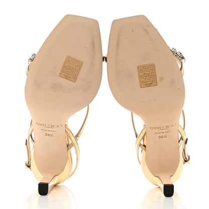 Jimmy Choo Nappa Meira 85 Pumps 37 Gold 5 of 8