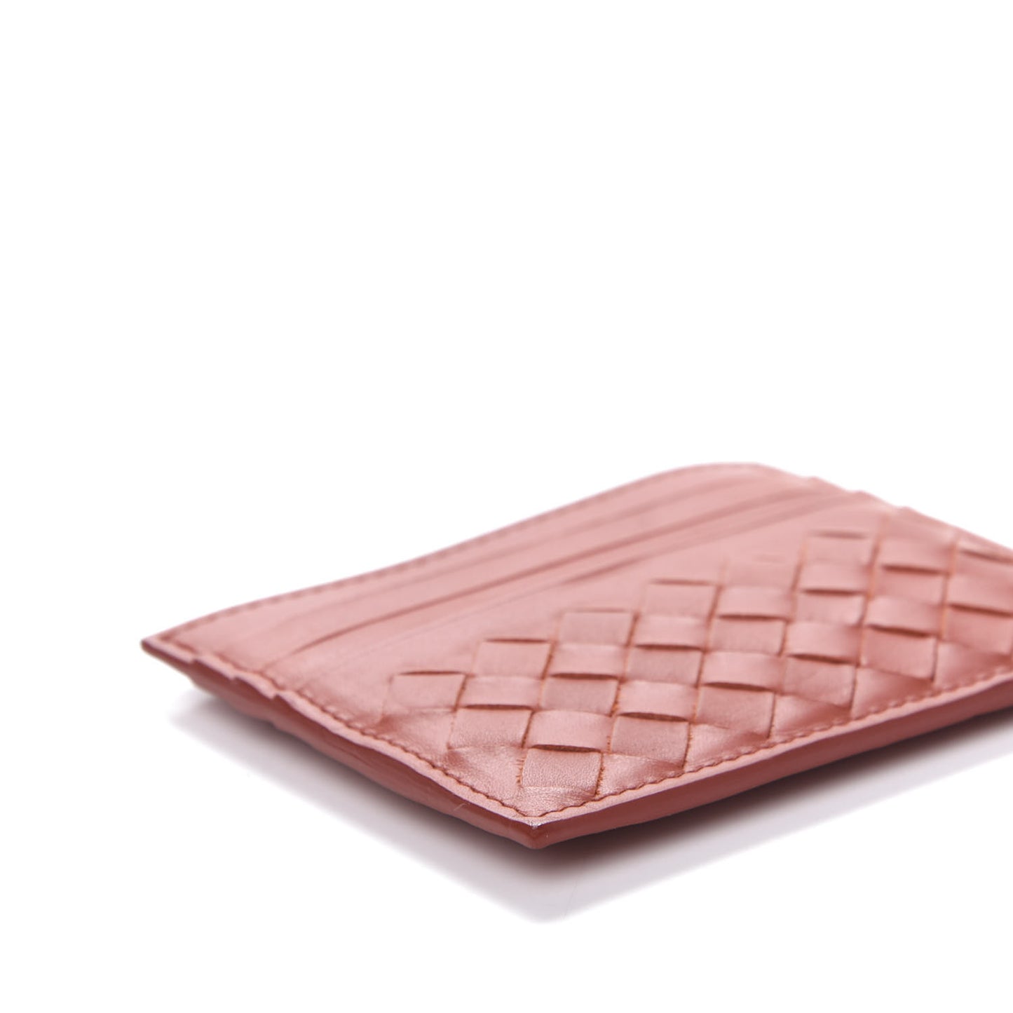 Nappa Intrecciato VN Card Case Rust