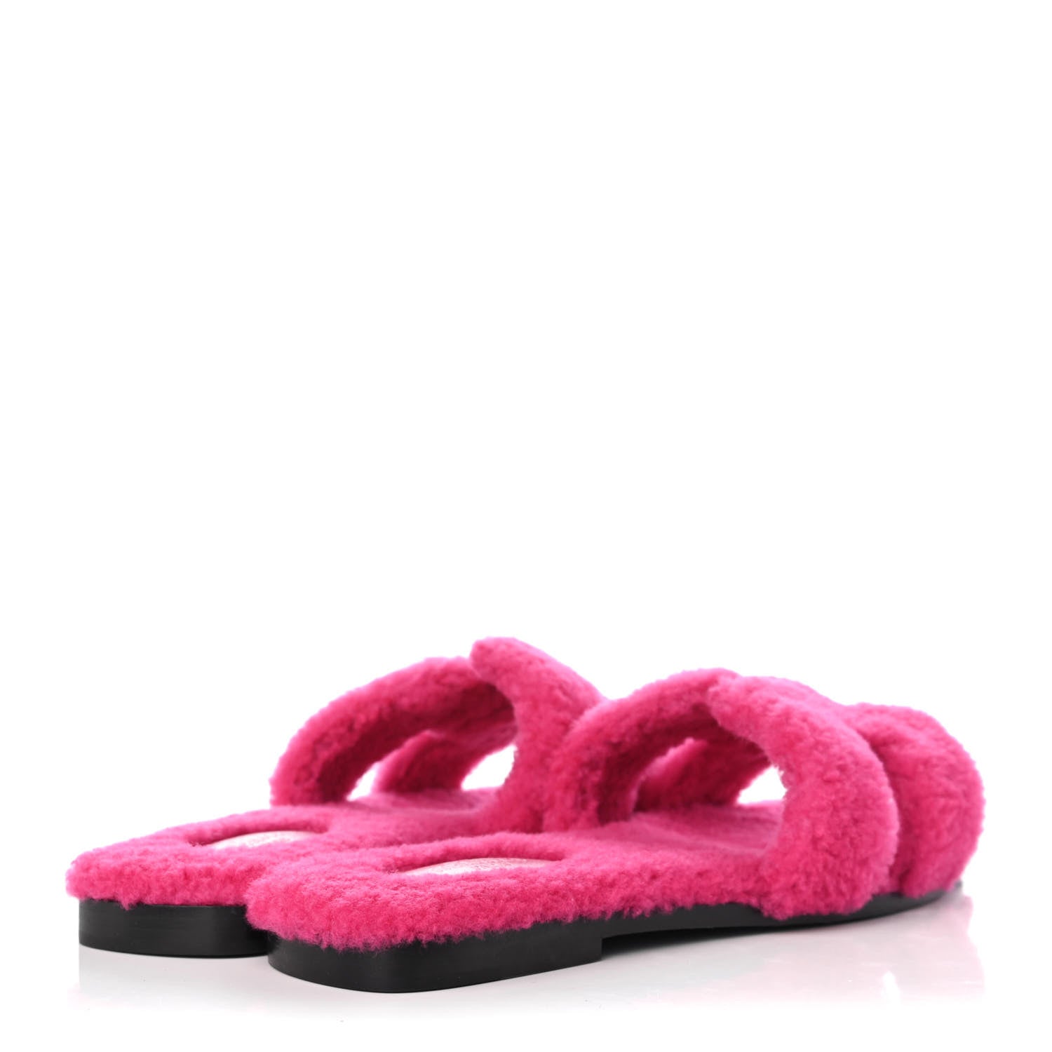 Hermes Woolskin Oran Sandals 39 Rose Fuchsia 4 of 9