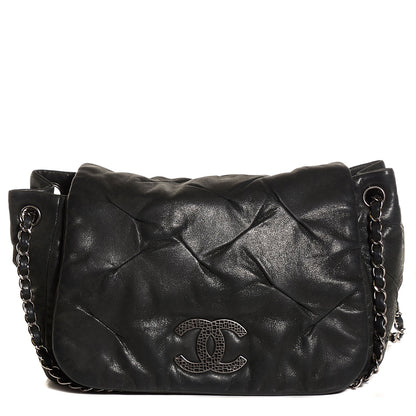 Chanel Iridescent Calfskin Glint Accordion Flap Black 1 of 7