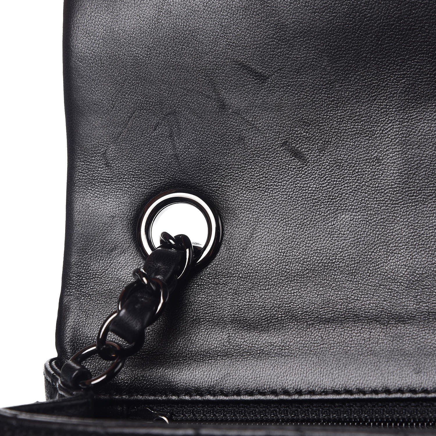 Chanel Lambskin Chevron Quilted Mini Rectangular Flap So Black 9 of 10