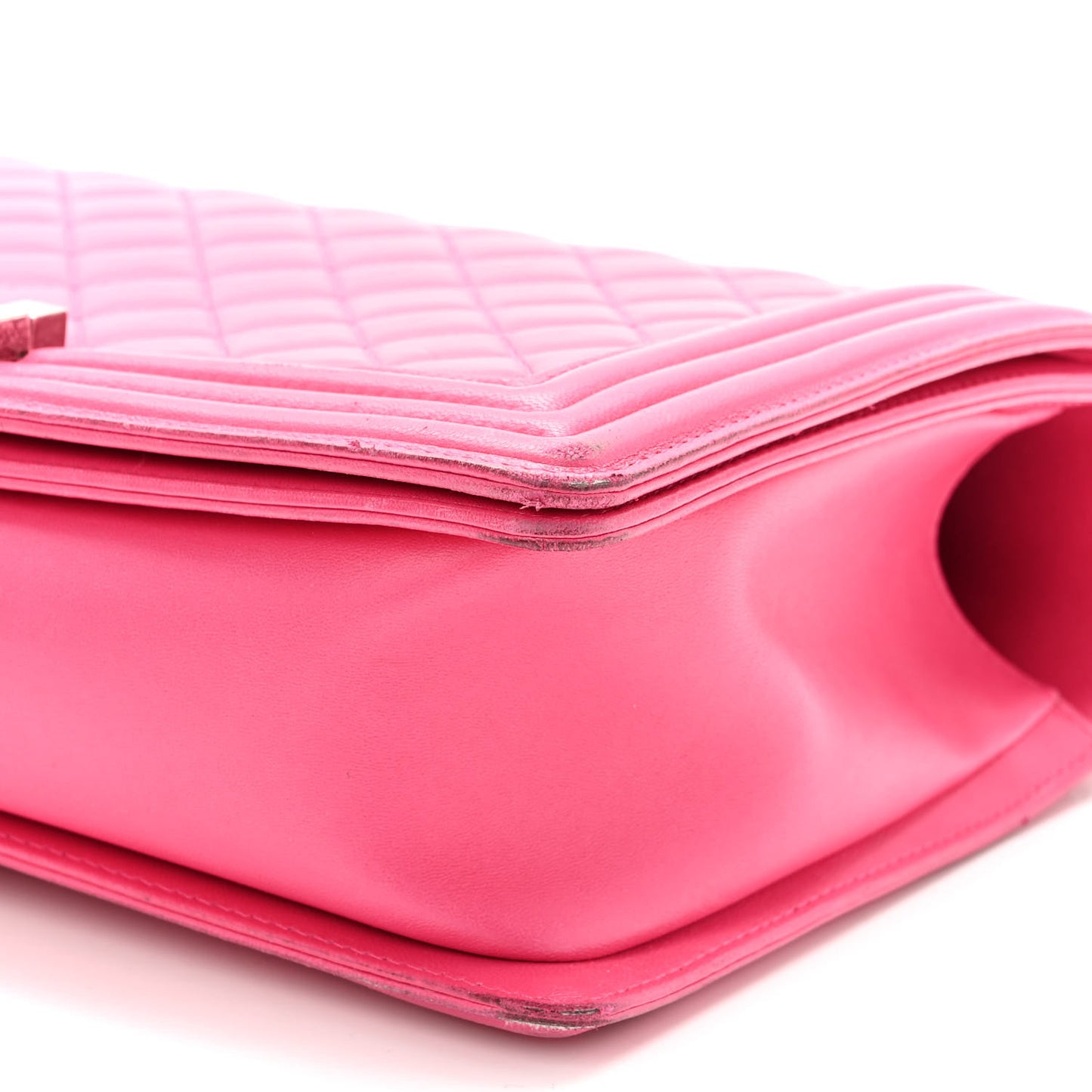 Lambskin Quilted New Medium Boy Flap Pink