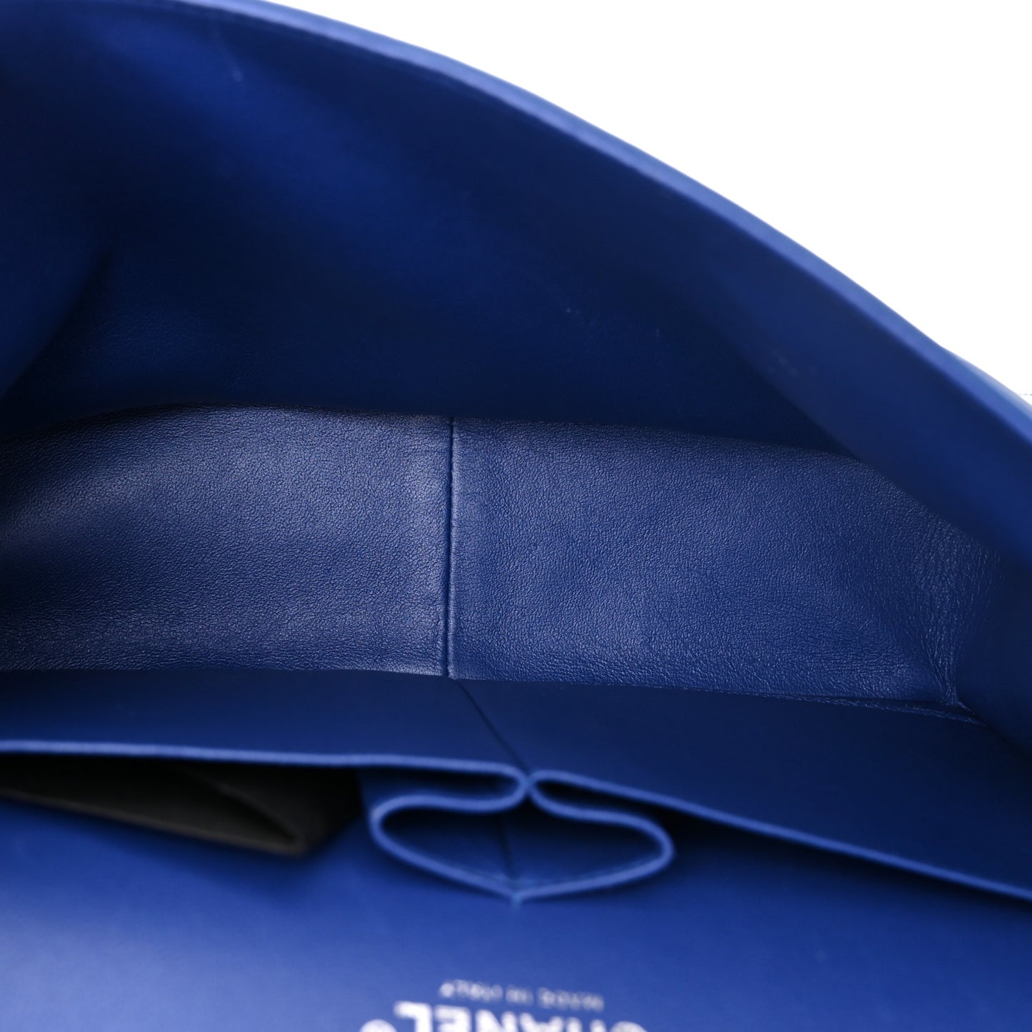 Patent Quilted Jumbo Double Flap Blue