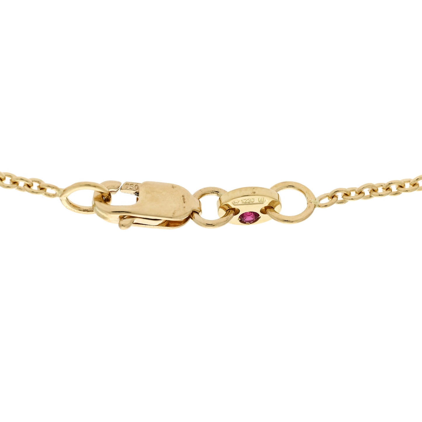 18K Yellow Gold Diamond .19ct Diamonds By The Inch Solitaire Necklace