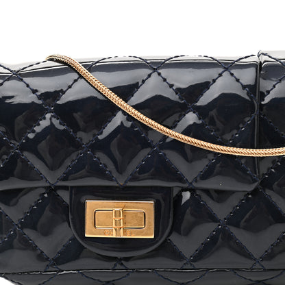 Chanel Patent Quilted Reissue Double Flap Clutch Navy 9 of 11