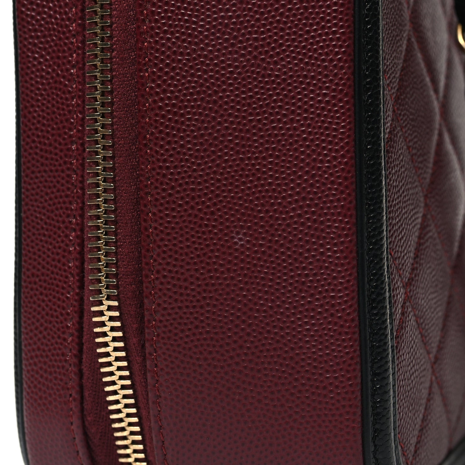 Chanel Caviar Quilted Medium CC Filigree Vanity Case Burgundy Black 11 of 11