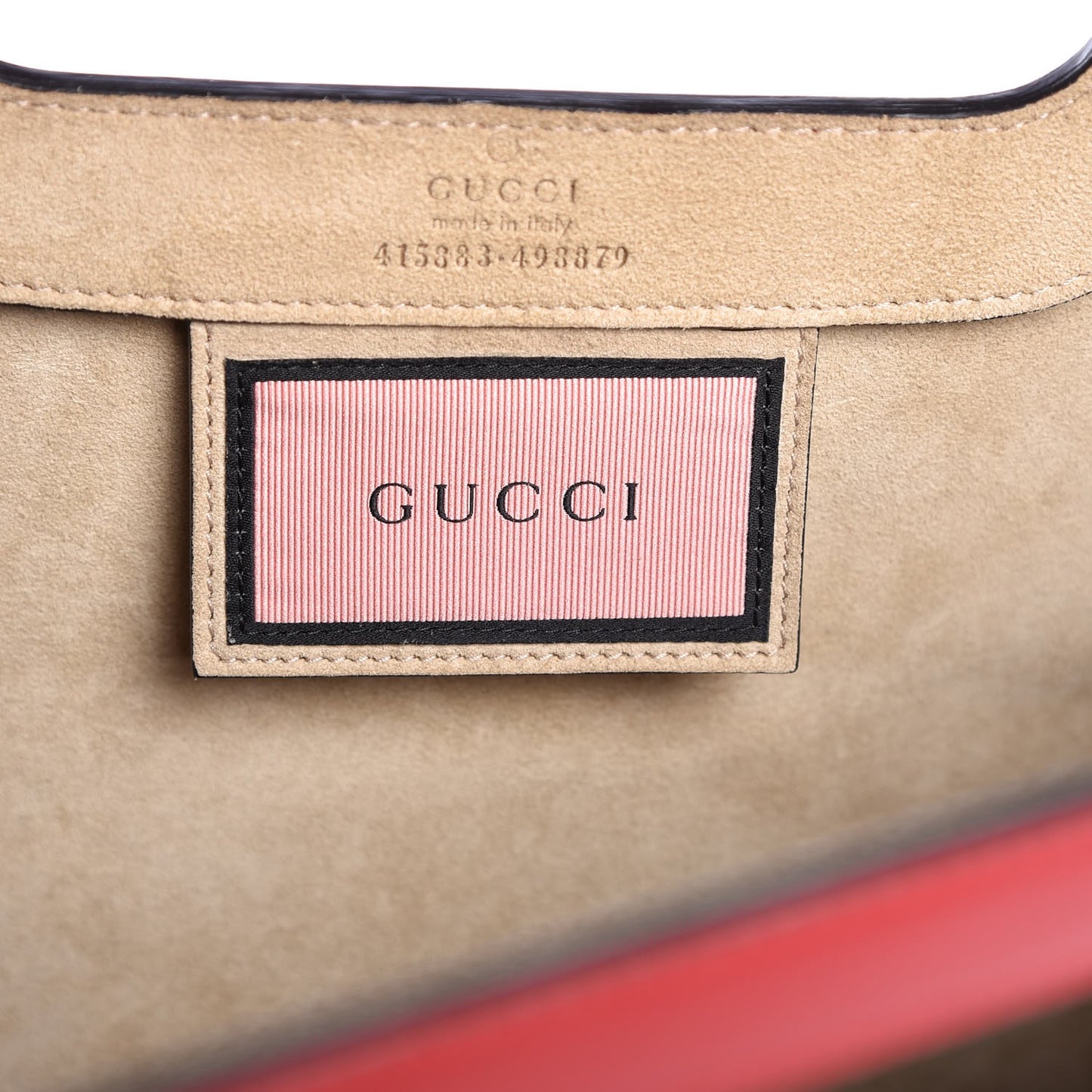 Calfskin GucciGhost Real Large XL Tote Hibiscus Red