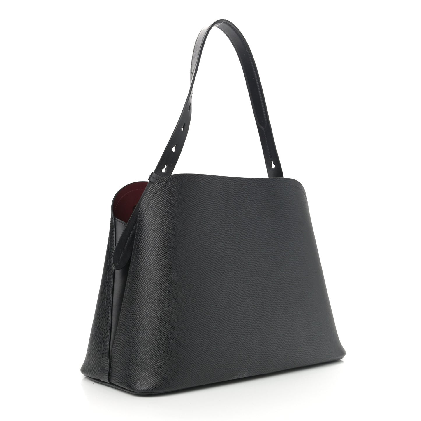 Saffiano Cuir Matinee Tote Black Cherry