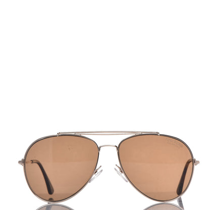 Tom Ford Indiana Aviator Sunglasses TF497 Brown Gold 2 of 8