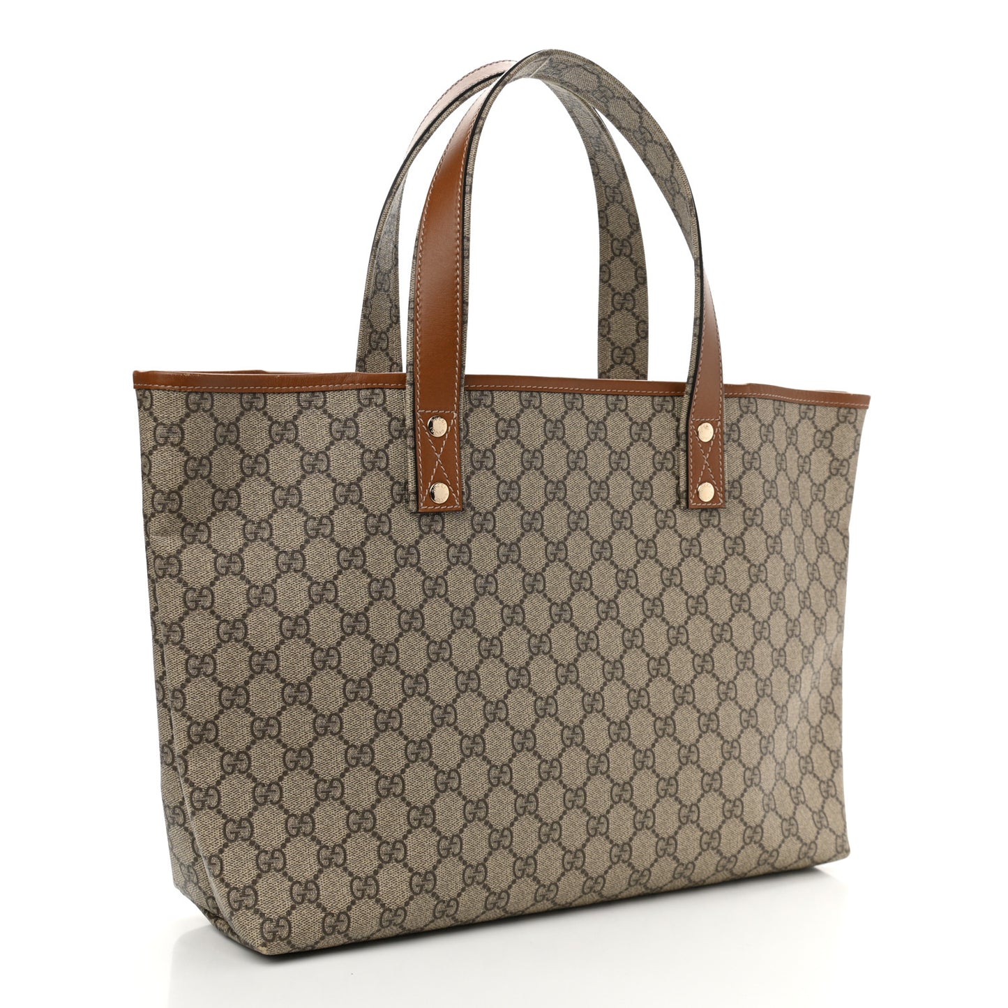 GG Plus Monogram Medium Signature Web Loop Tote Brown